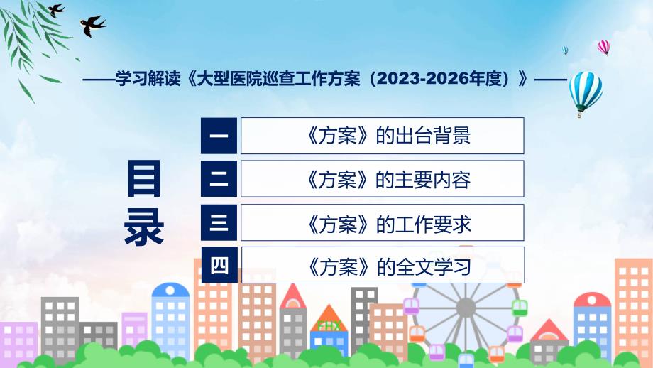 蓝色简洁专题大型医院巡查工作方案（2023-2026年度）图文分解教育ppt课件_第3页