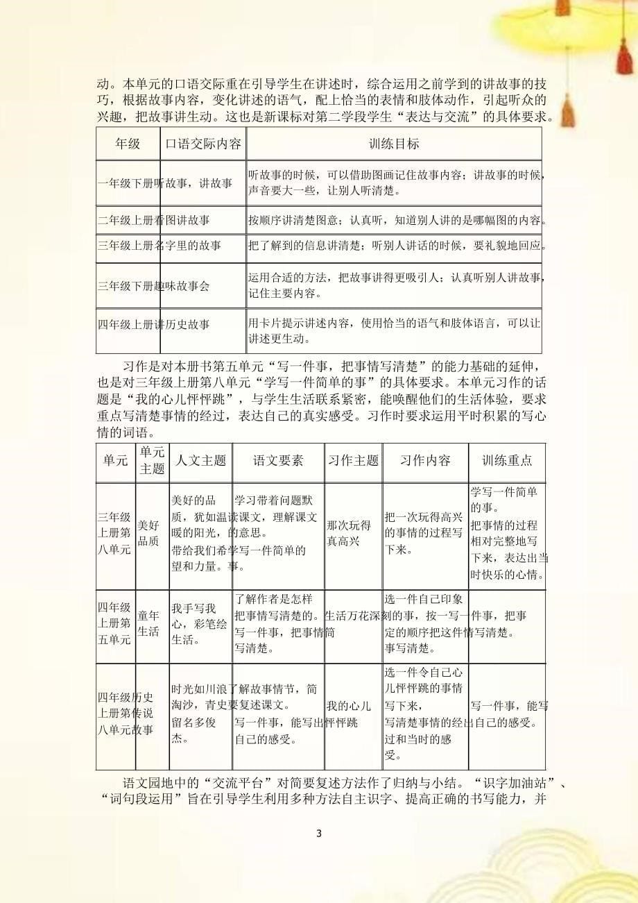 人教部编版四年级语文上册第八单元作业设计 (5)_第5页