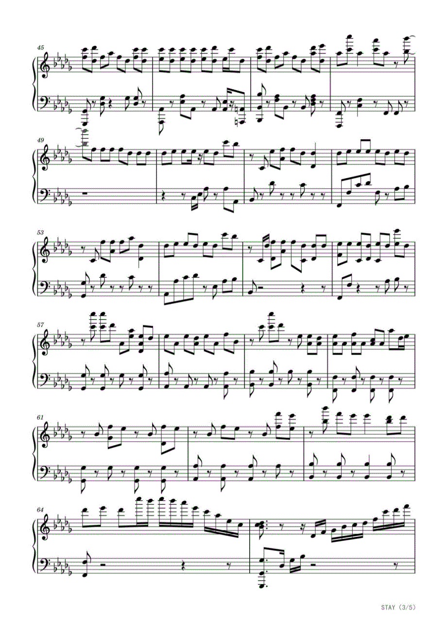 SATY(高难度完整版） 高清钢琴谱五线谱_第3页