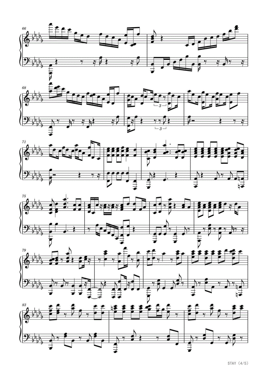 SATY(高难度完整版） 高清钢琴谱五线谱_第4页