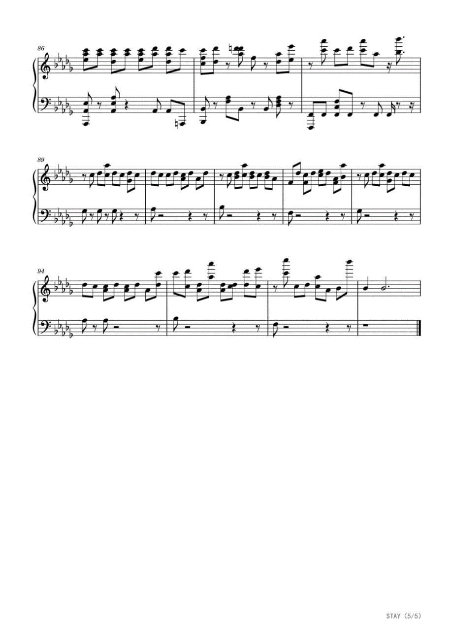 SATY(高难度完整版） 高清钢琴谱五线谱_第5页