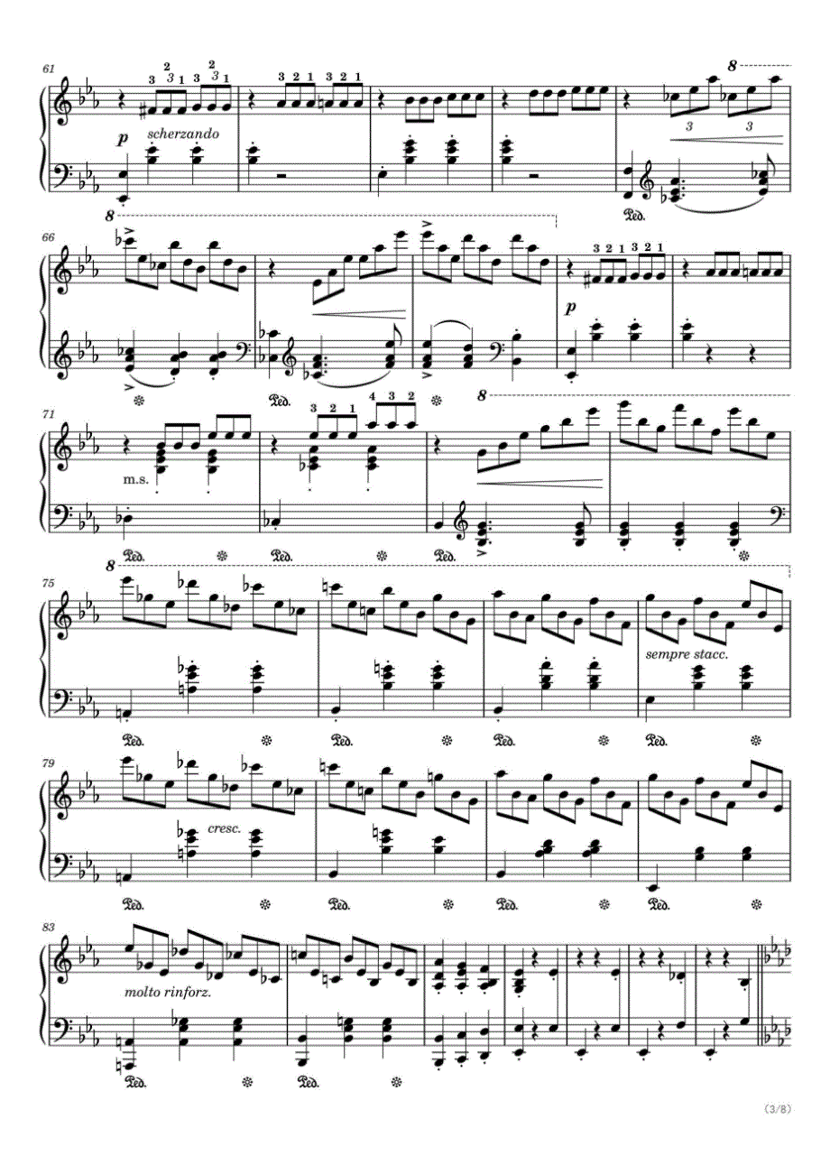 阿黛尔圆舞曲S.456 高清钢琴谱五线谱_第3页