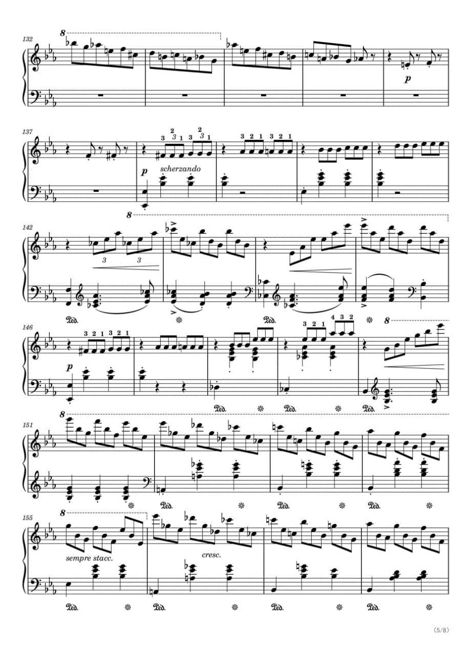 阿黛尔圆舞曲S.456 高清钢琴谱五线谱_第5页