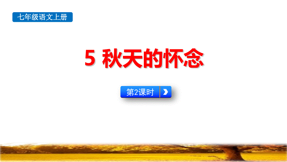 2024年初中语文部编版七年级上册教学课件5 秋天的怀念第2课时_第1页