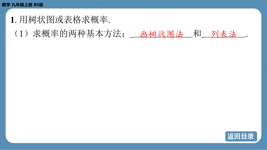 【初中数学】概率的进一步认识第五章+投影与视图+课件+北师大版九年级上册数学期末复习课_第4页