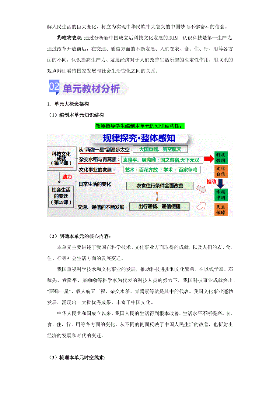 第六单元 科技文化与社会生活（大单元教学设计） 八年级历史下册统编版_第3页