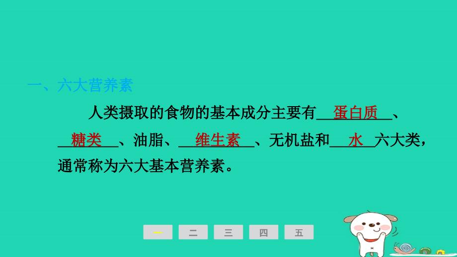 安徽省2024九年级化学下册第十二单元化学与生活课题1人类重要的营养物质小册课件新版新人教版_第2页