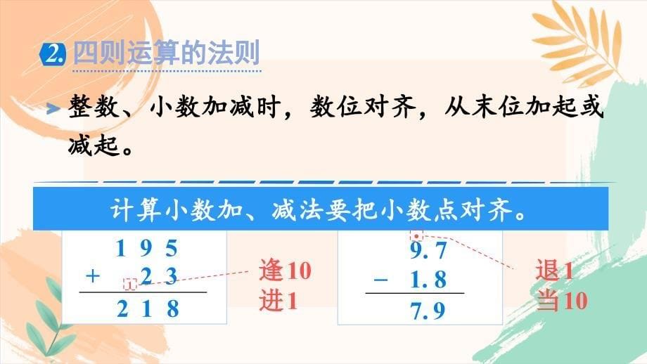 苏教版六年级数学下册第七单元总复习《数的运算》教学课件_第5页