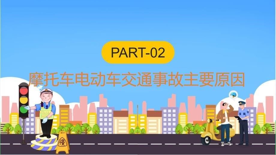 摩托车电动车交通安全简约风一盔一带摩托车电动车交通安全教育课件_第5页