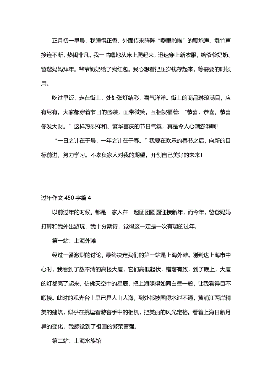 过年作文450字（30篇）_第4页