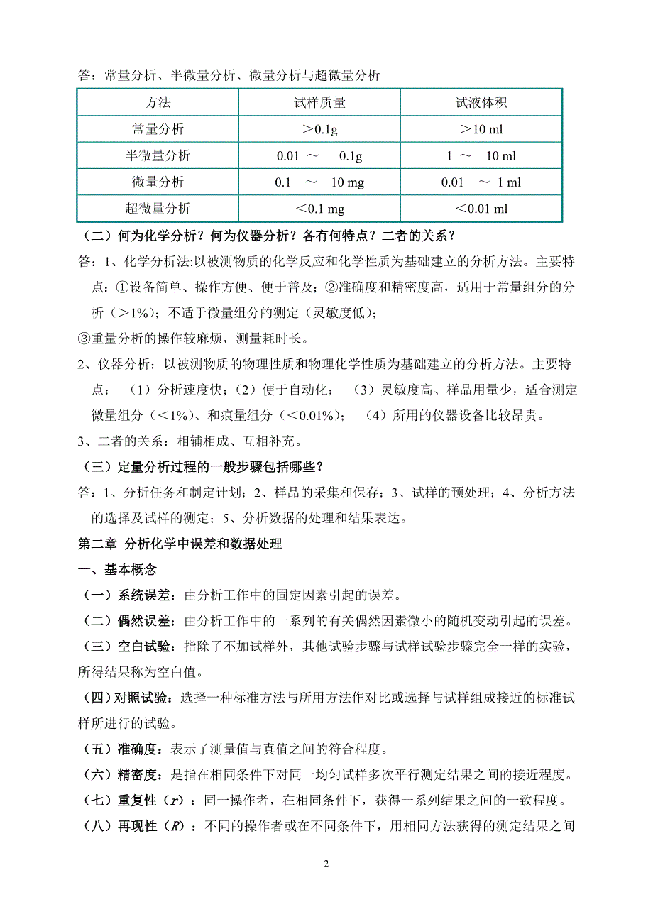 《分析化学》总复习检疫_第2页