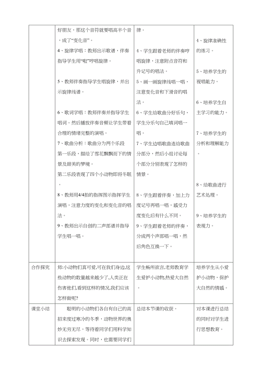 人音版五年级上册第七单元第1课时《雪花带来冬天的梦》教学设计_第2页