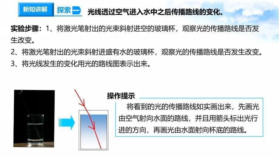 1.4光的传播方向会发生改变吗 课件教科版五年级科学上册_第5页