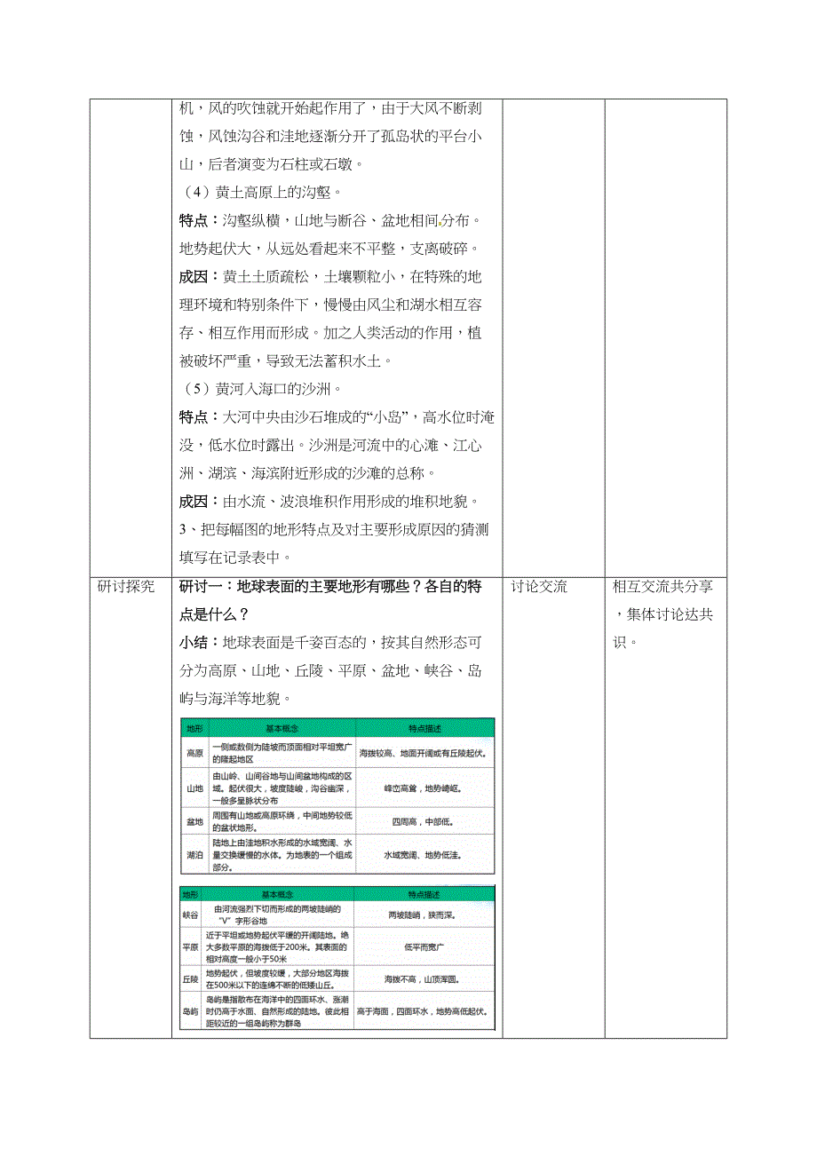 2.1地球的表面 教案教科版五年级科学上册_第4页