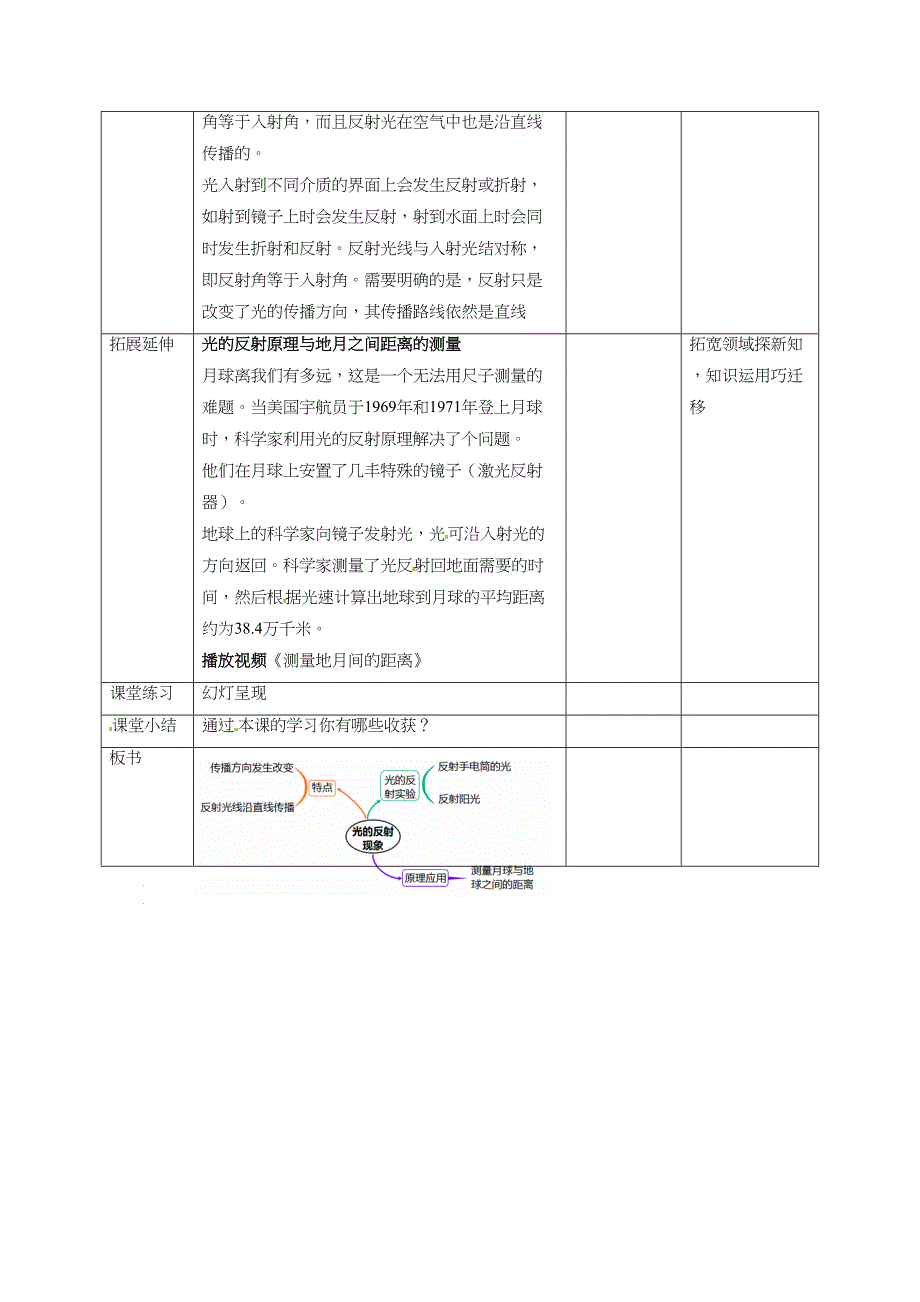 1.6光的反射现象 教案教科版五年级科学上册_第4页