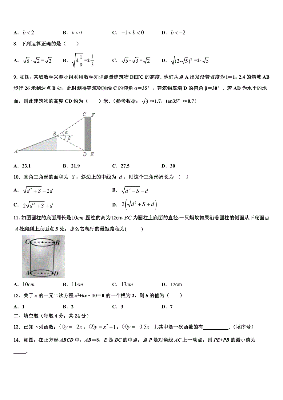 广东省韶关市南雄市2024届八年级数学第二学期期末质量检测模拟试题含解析_第2页