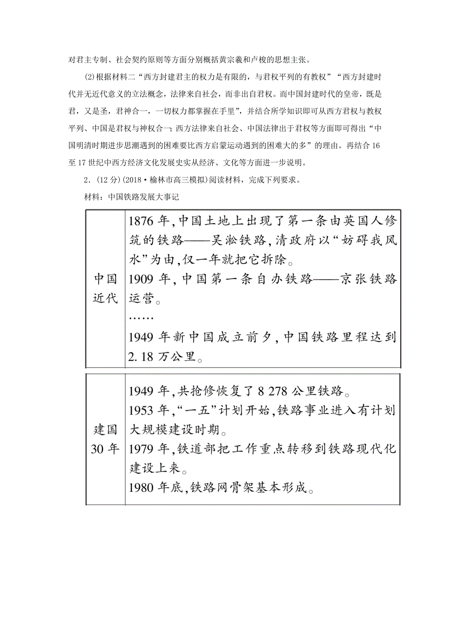 高考历史二轮复习 高考非选择题37分标准练13人教版高三全册历史试题_第2页