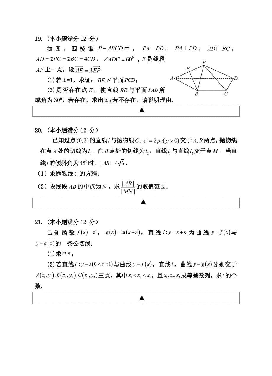 2024四川省射洪市高三下学期5月高考模拟试题理数及答案_第5页