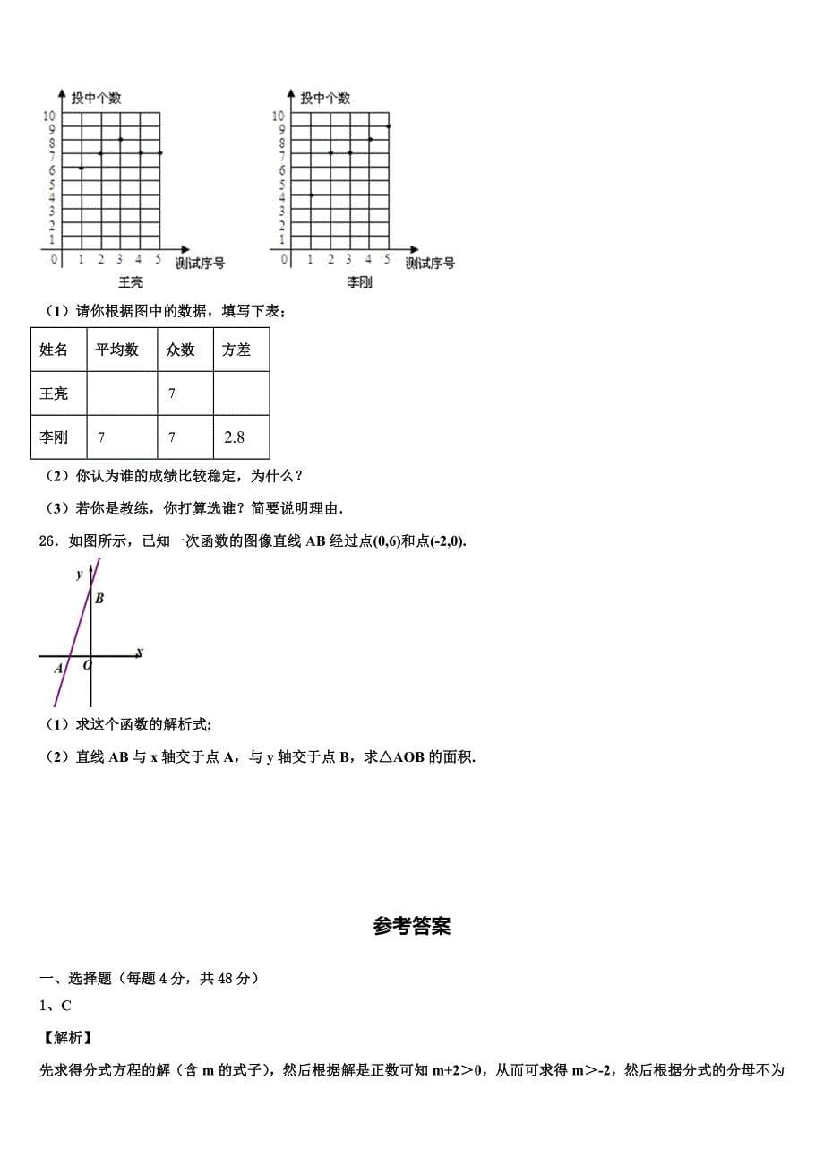 2024年黑龙江省鸡西市八年级数学第二学期期末监测试题含解析_第5页