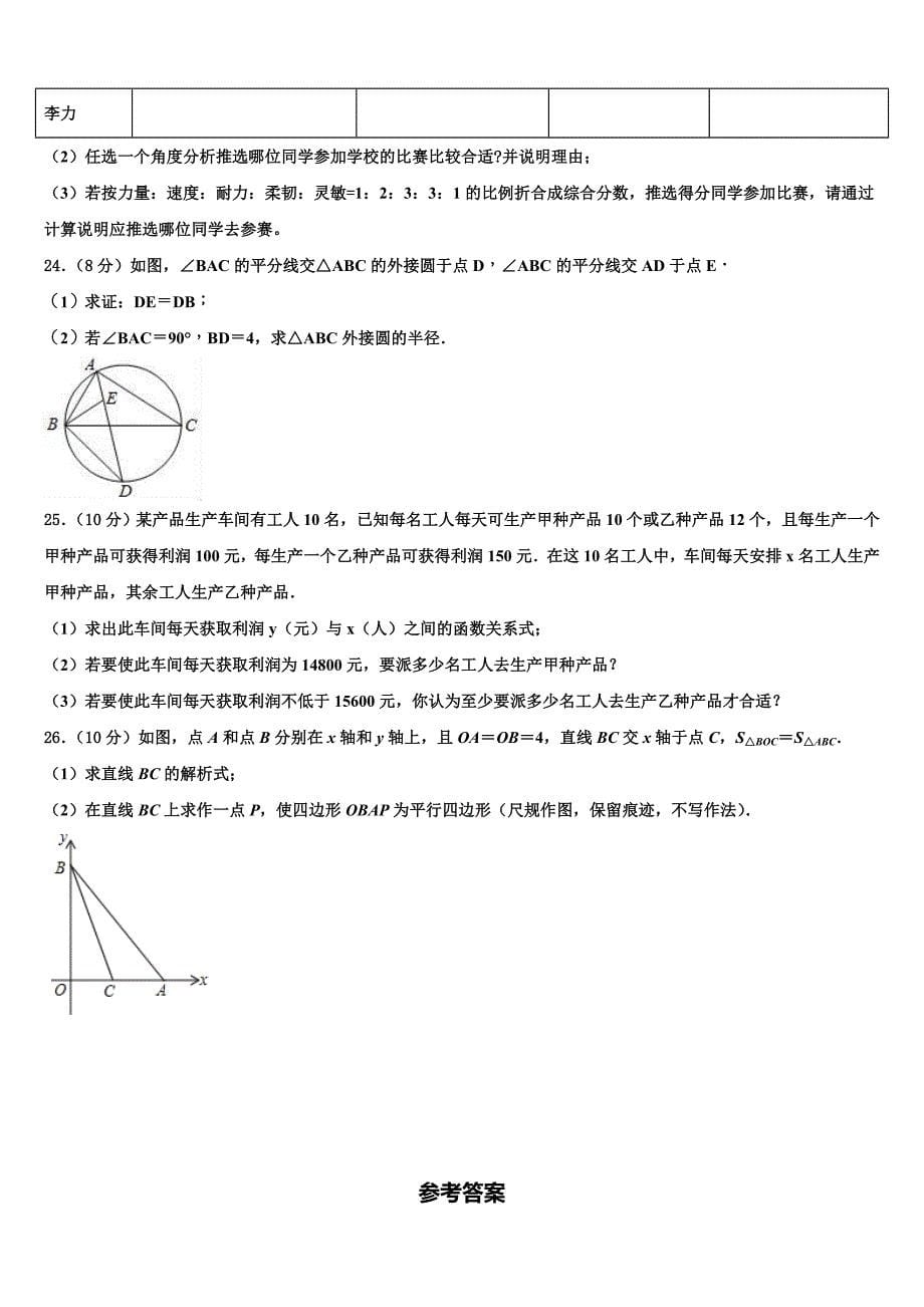 2024届甘肃省平凉崆峒区八年级下册数学期末联考试题含解析_第5页