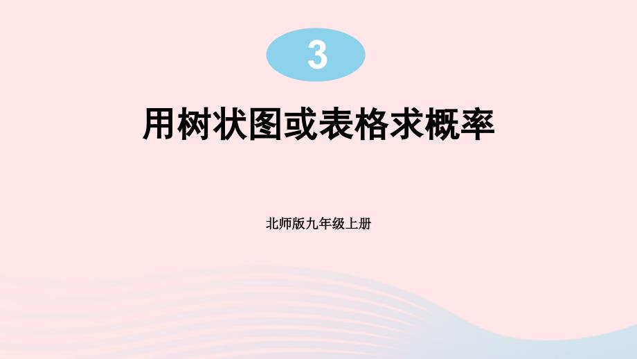 2023九年级数学上册第三章概率的进一步认识1用树状图或表格求概率第1课时用树状图或表格求概率上课课件新版北师大版_第1页