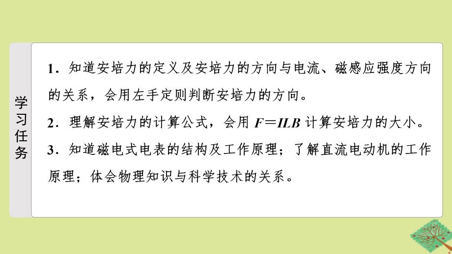 2023新教材高中物理第1章磁场第1节安培力第2节安培力的应用课件粤教版选择性必修第二册_第2页