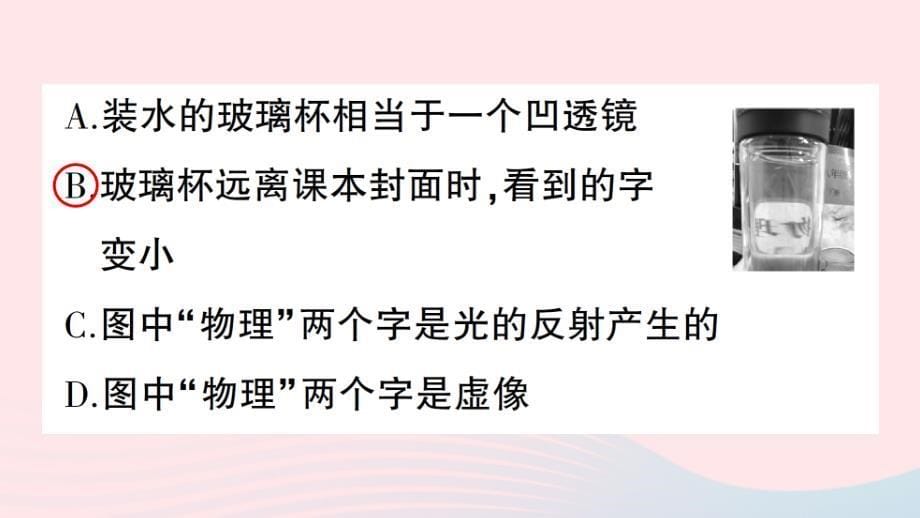 2023八年级物理上册期末复习五透镜及其应用作业课件新版新人教版_第5页