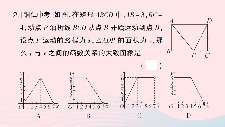 2023八年级数学下册第十九章一次函数专题训练二十动点问题与函数的图象作业课件新版新人教版_第3页