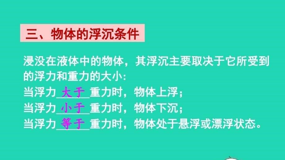 2023八年级物理下册第九章浮力章末复习上课课件新版沪科版_第5页