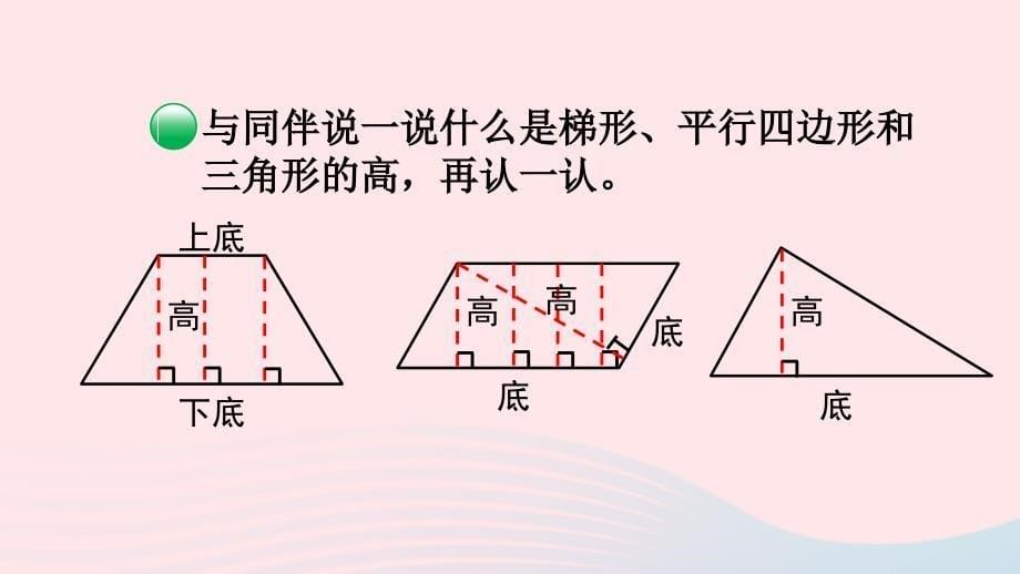 2023五年级数学上册四多边形的面积第2课时认识底和高课件北师大版_第5页