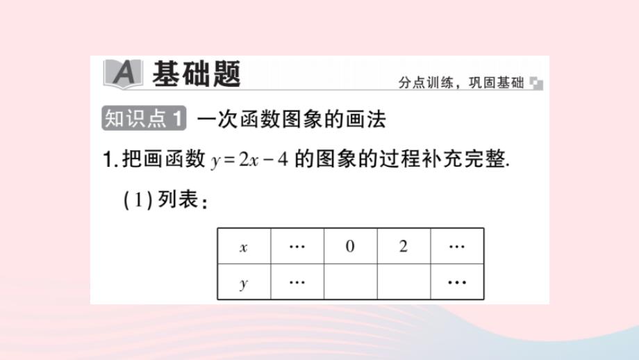 2023八年级数学上册第12章一次函数12.2一次函数第2课时一次函数图象的画法及平移作业课件新版沪科版_第2页