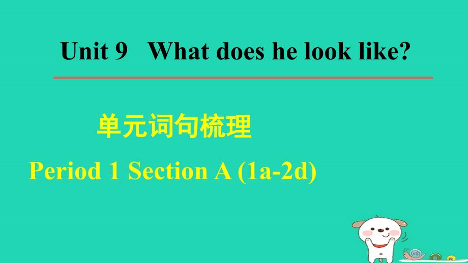 2024七年级英语下册Unit9WhatdoeshelooklikePeriod1SectionA1a_2d单元词句梳理课件新版人教新目标版_第1页