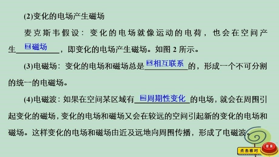 2023新教材高中物理第四章电磁振荡与电磁波2电磁场与电磁波作业课件新人教版选择性必修第二册_第5页