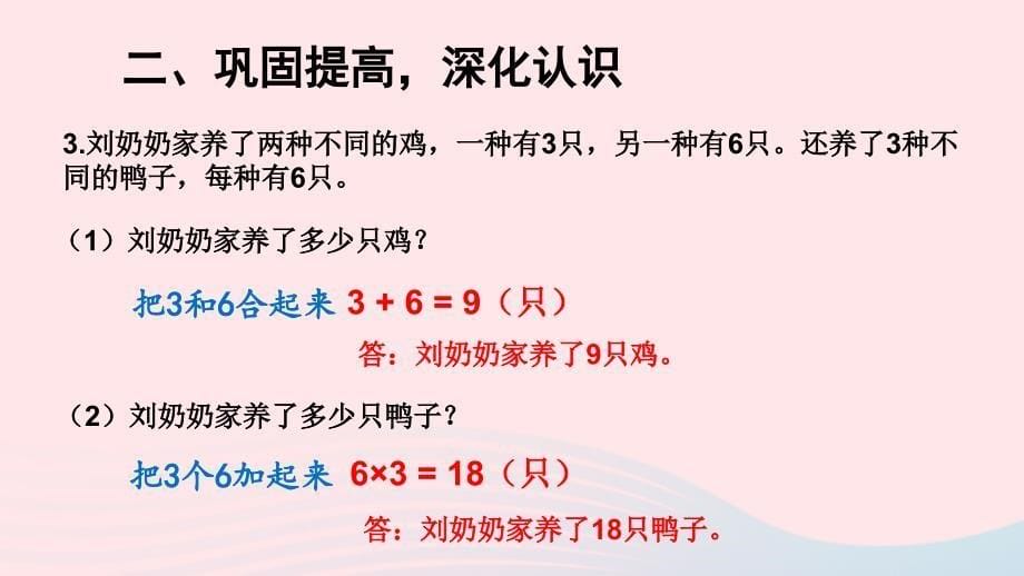 2023二年级数学上册9总复习第3课时表内乘法2配套课件新人教版_第5页