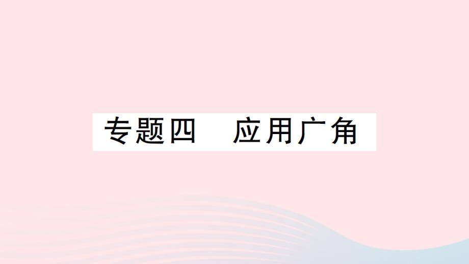 2023四年级数学上册九整理与复习专题四应用广角作业课件苏教版_第1页