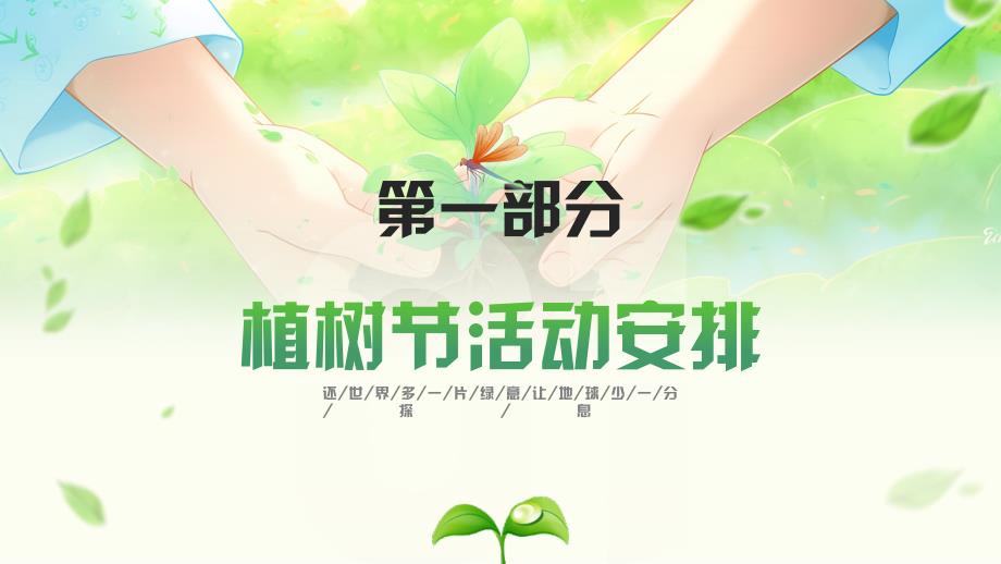 绿色清新风植树节主题班会_第3页