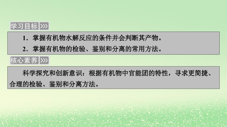 2024春新教材高中化学第4章生物大分子微专题4常见有机物水解产物的判断检验鉴别和分离课件新人教版选择性必修3_第2页