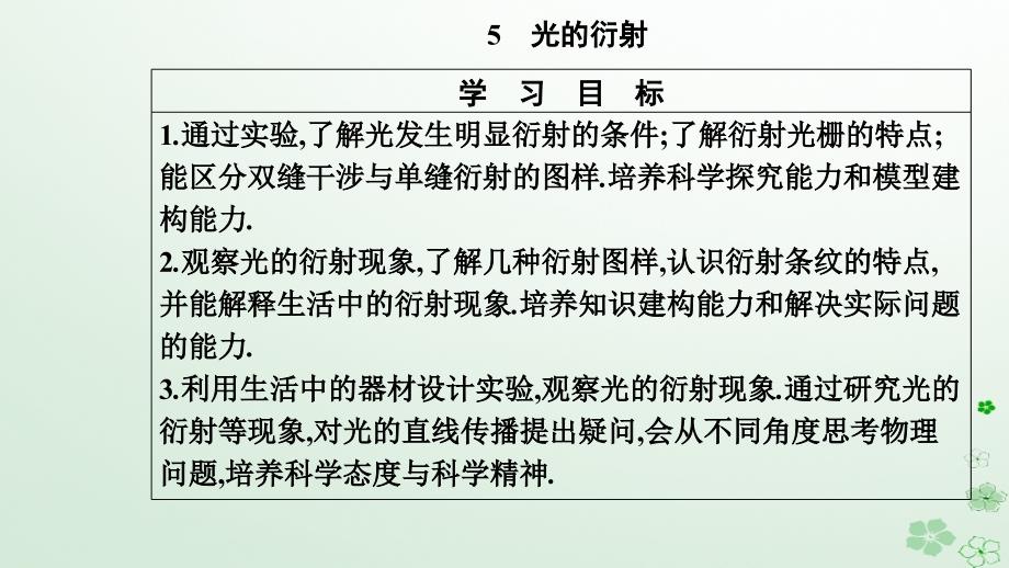 新教材同步辅导2023年高中物理第四章光4.5光的衍射课件新人教版选择性必修第一册_第2页