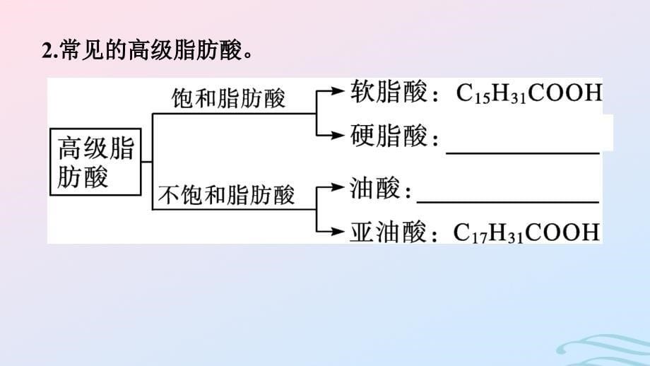 新教材2023年秋高中化学第3章烃的衍生物第4节第2课时油脂酰胺课件新人教版选择性必修3_第5页