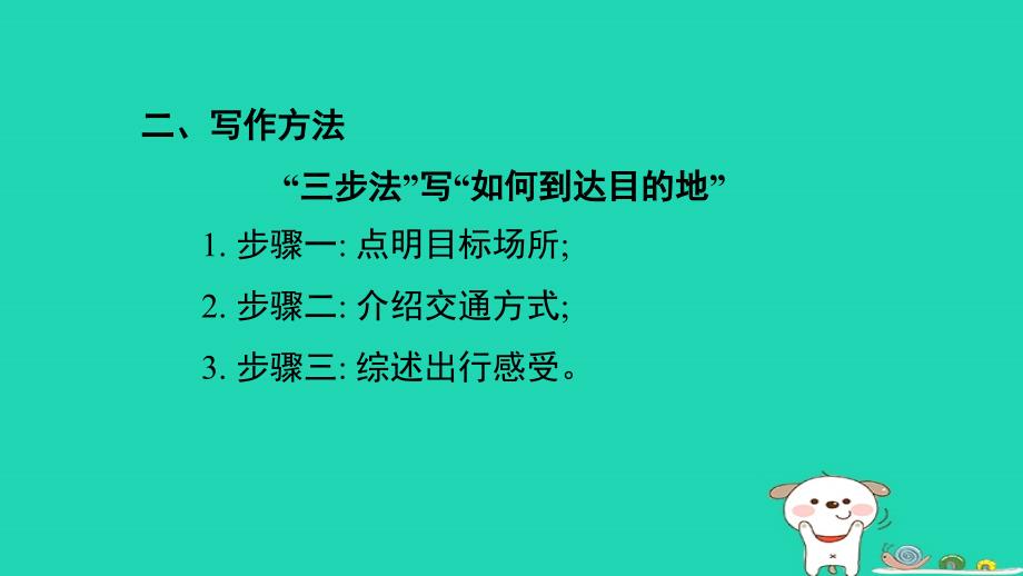 河南省2024七年级英语下册Unit3Howdoyougettoschool单元主题写作课件新版人教新目标版_第3页