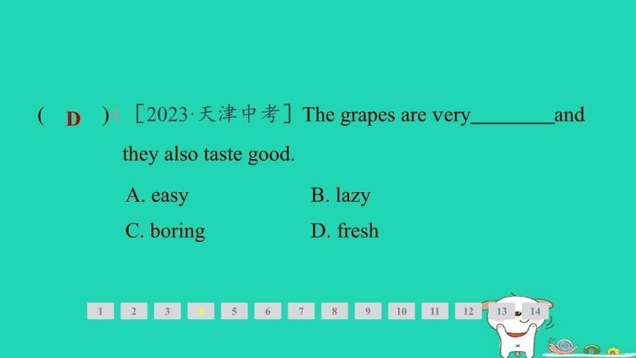 安徽省2024九年级英语下册专项四单项填空形容词课件新版外研版_第5页