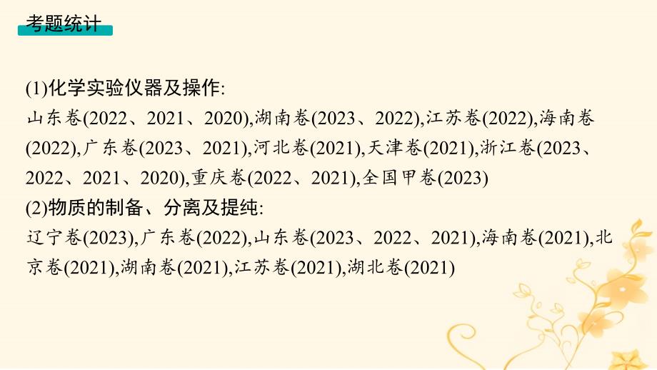 适用于新高考新教材2024版高考化学二轮复习专题10化学实验基础与综合探究课件_第4页