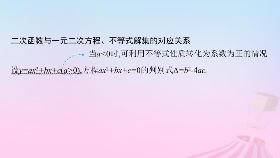 适用于新教材2024版高考数学一轮总复习第二章一元二次函数方程和不等式第三节二次函数与一元二次方程不等式课件北师大版_第5页