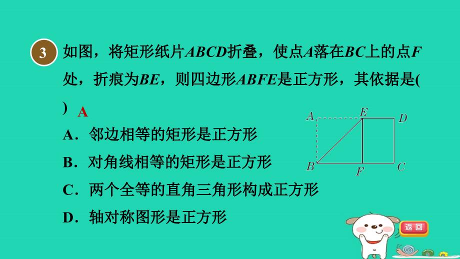 2024八年级数学下册第5章特殊平行四边形5.3正方形5.3.1正方形的概念与判定习题课件新版浙教版_第4页