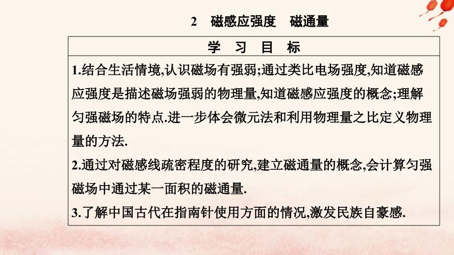 新教材2023高中物理第十三章电磁感应与电磁波初步13.2磁感应强度磁通量课件新人教版必修第三册_第2页