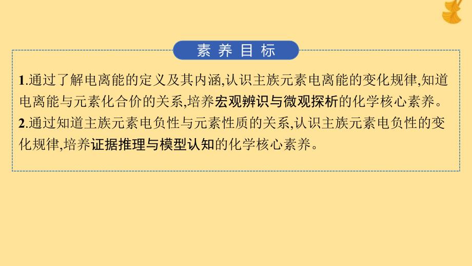 新教材2023_2024学年高中化学第1章原子结构与元素性质第3节元素性质及其变化规律第2课时电离能与电负性课件鲁科版选择性必修2_第2页