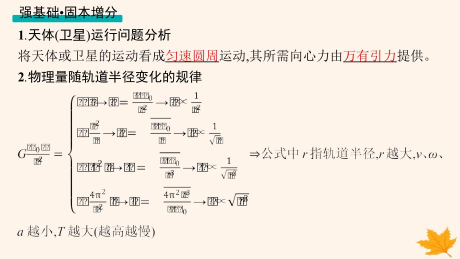 适用于新高考新教材备战2025届高考物理一轮总复习第5章万有引力与航天第2讲天体运动与人造卫星课件_第3页