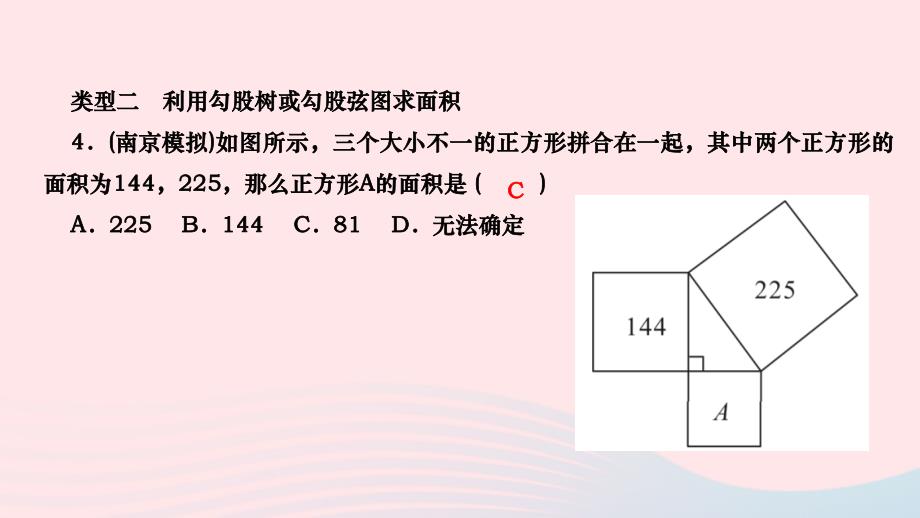 2024八年级数学下册第十七章勾股定理专题训练五勾股定理与面积问题作业课件新版新人教版_第3页