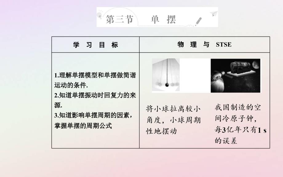 新教材2023高中物理第二章机械振动第三节单摆课件粤教版选择性必修第一册_第2页