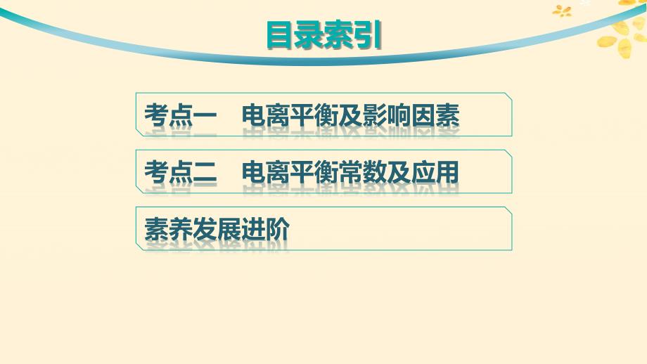 适用于新高考新教材备战2025届高考化学一轮总复习第8章水溶液中的离子反应与平衡第39讲电离平衡课件_第3页